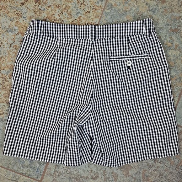 Jones New York Size 4 Black and White Gingham Print Shorts Pockets EUC - Picture 6 of 9
